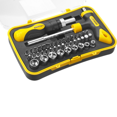 STAYER T-Compact-43, 43 предм., реверсивная отвертка с насадками (25084-H43)