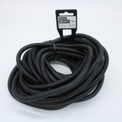 Труба автомобильная гофрированная ПП, 6,8мм, разрезная, бухта 10 м, 15-0710