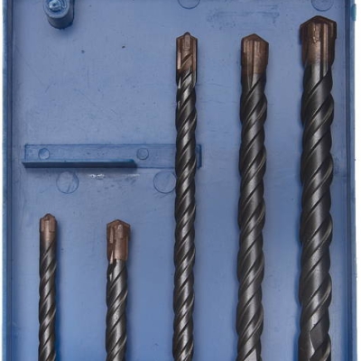 URAGAN 5 шт: 5 х 110, 6 х 110, 6 х 160, 8 х 160, 10 х 160 мм, набор SDS-plus буров (901-25554-H5)