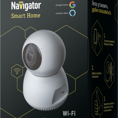 Видеокамера 14 546 Smart Home NSH-CAM-01-IP20-WiFi 360град. IP20 FHD 14546