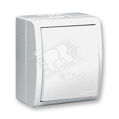 Выключатель 1-кл. ОП 15 Aqua 10А IP54 винтов. зажим бел. 1594101-030