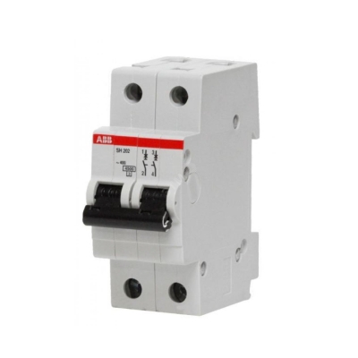 Выключатель автоматический двухполюсный 6А С SH202 6.0кА 2CDS212001R0064