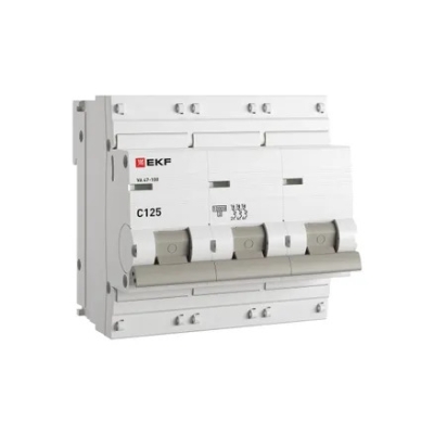 Выключатель автоматический трехполюсный 125А C ВА47-100 10кА PROxima mcb47100-3-125C-pro EKF