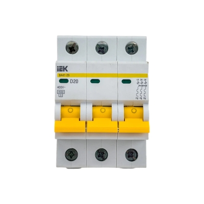 Выключатель автоматический трехполюсный 20А D ВА47-29 4.5кА MVA20-3-020-D IEK