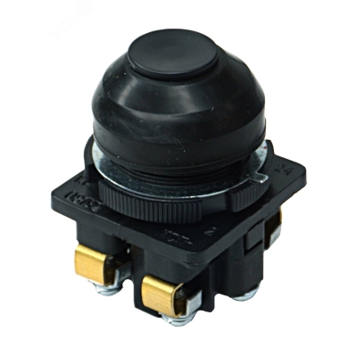 Выключатель кнопочный КЕ-081 У2 исп.2 1з+1р цилиндр IP54 10А 660В черн. ET502364