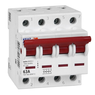 Выключатель нагрузки модульный OptiDin BM63PL-463-УХЛ3 (ВМ63PL) 328176