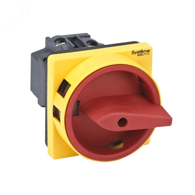 ВЫКЛЮЧАТЕЛЬ-РАЗЪЕДИНИТЕЛЬ 3P 20A С КРАСНОЙ РУКОЯТКОЙ НА ДВЕРЦУ 4 ВИНТАМИ MSD20310R