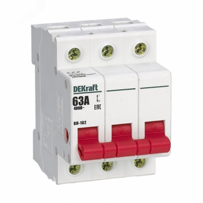 Выключатель-разъединитель 3п 63А ВН-102 17011DEK
