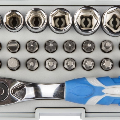 ЗУБР 31 шт, набор: трещотка, биты и торцовые головки (26054-H31)