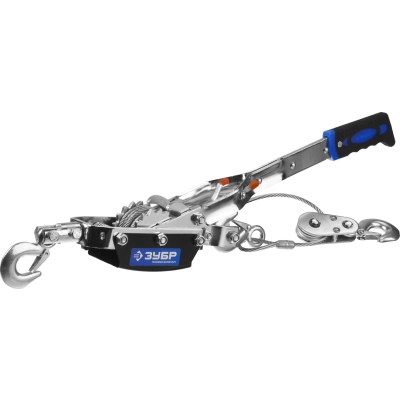 ЗУБР 4 т, 3 м, ручная рычажная лебедка, Профессионал (43105-4-K)