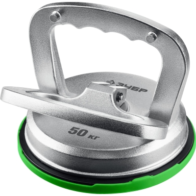 ЗУБР 50 кг алюминиевый, одинарный, стеклодомкрат на присоске, Профессионал (33723-1)