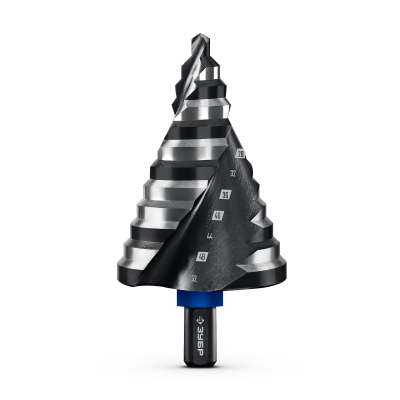 ЗУБР BLACK FORCE 6-52мм, 12 ступеней, винтовая проточка, сверло ступенчатое, ПРОФЕССИОНАЛ (29671-6-52-12)