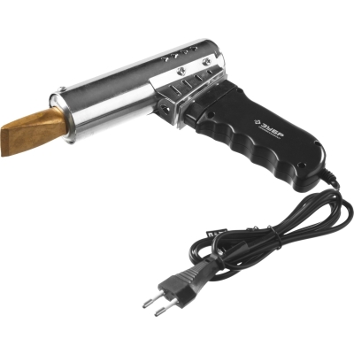 ЗУБР Ceramic PRO, 500 Вт, клин, сверхмощный электропаяльник с пластиковой пистолетной рукояткой, Профессионал (55302-500)