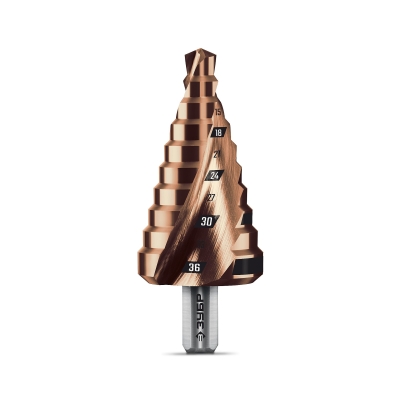ЗУБР КОБАЛЬТ 9-36мм, 10 ступеней, винтовая проточка, сверло ступенчатое, ПРОФЕССИОНАЛ (29674-9-36-10)