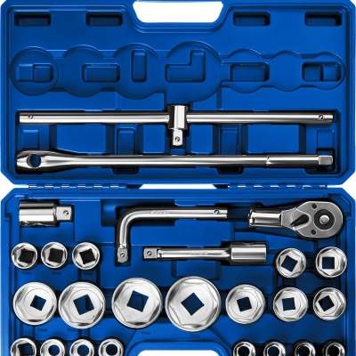 ЗУБР НКТ-26, 26 предм., (3/4″+1″), набор инструмента для крупногабаритной техники, Профессионал (27660-H26)