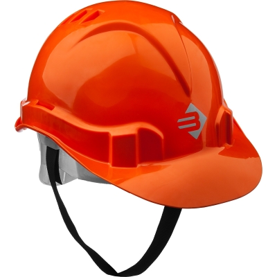 ЗУБР оранжевая, реечный механизм, универсальное крепление для наушников и щитков, защитная каска (11090)