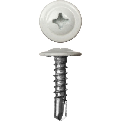 ЗУБР ПШМ-С 9003 16 х 4.2 мм, белый, 500 шт (0,83 кг.), саморез с пресс-шайбой и сверлом (300211-42-016-9003)