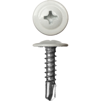 ЗУБР ПШМ-С 9003, 19 х 4.2 мм, белый, 450 шт (0,74 кг.), саморез с пресс-шайбой и сверлом (300211-42-019-9003)