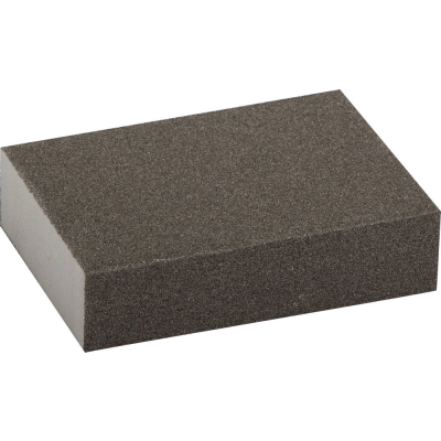 ЗУБР Р120, 100 х 68 х 26 мм, водостойкая, четырехсторонняя шлифовальная губка (35611-120)
