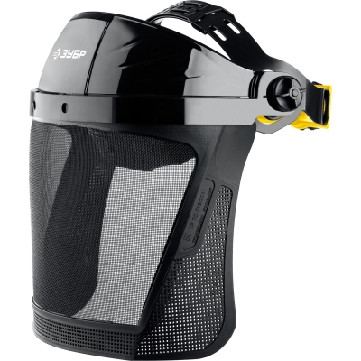 ЗУБР СЕКТОР-С, экран из мелкоячеистой сетки 190 х 339 мм, с храповиком, защитный лицевой щиток, Профессионал (110851)