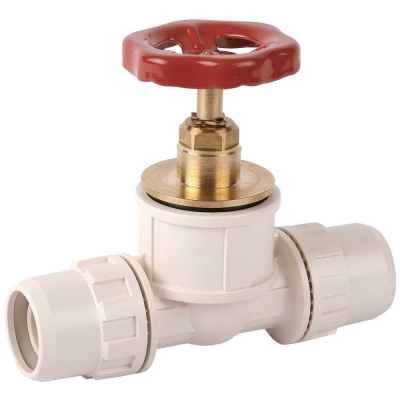 ЗУБР ШиреФит, штуцер с гайкой - кран запорный с маховиком - штуцер с гайкой, 20 мм, запорный кран (51571-20)