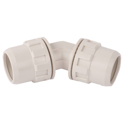 ЗУБР ШиреФит, штуцер с гайкой - штуцер с гайкой 45°, 20 мм, угловой соединитель (51491-20)