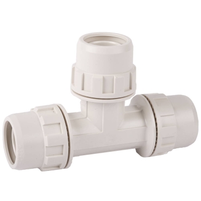 ЗУБР ШиреФит, штуцер с гайкой - штуцер с гайкой - штуцер с гайкой, 32 мм, соединительный тройник (51505-32)