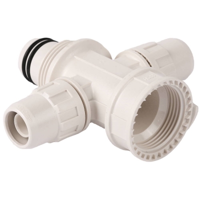 ЗУБР ШиреФит, внутренняя резьба - штуцер с гайкой - штуцер с гайкой - штуцер с гайкой, 26 - 16 мм, сборный крестовой коллектор (51518-26-16-26)