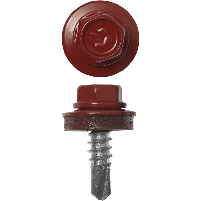 ЗУБР СКМ 3003, 25 х 5.5 мм, рубин.-красн., 420 шт (2,44 кг.), кровельный саморез, Профессионал (4-300315-55-025-3003)