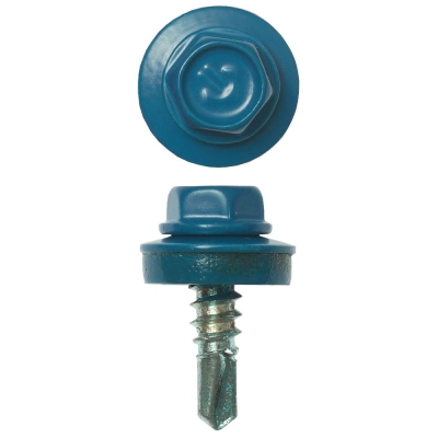 ЗУБР СКМ 5009, 19 х 5.5 мм, неб.-голуб., 500 шт (12,6 кг.), кровельный саморез (4-300310-55-019-5009)