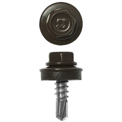 ЗУБР СКМ 8028, 25 х 5.5 мм, зем.-коричн., 1800 шт (10,4 кг.), кровельный саморез (4-300310-55-025-8028)