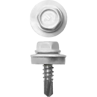 ЗУБР СКМ 9003, 19 х 5.5 мм, белый, 2500 шт (10,77 кг.), кровельный саморез, Профессионал (4-300310-55-019-9003)