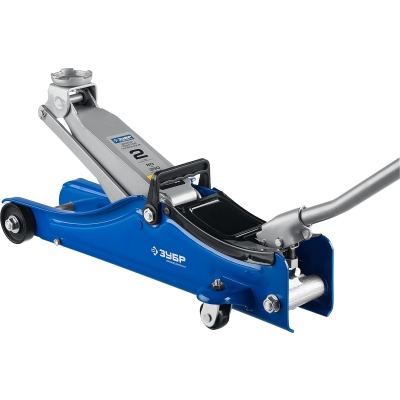 ЗУБР Т-55, 2 т, 80 - 380 мм, подкатной домкрат с увеличенным подъемом и низким подхватом, Профессионал (43058-2)