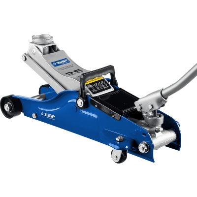 ЗУБР Т-65, 2.5 т, 90 - 360 мм, подкатной домкрат с низким подхватом и поворотной ручкой, Профессионал (43057-2.5)