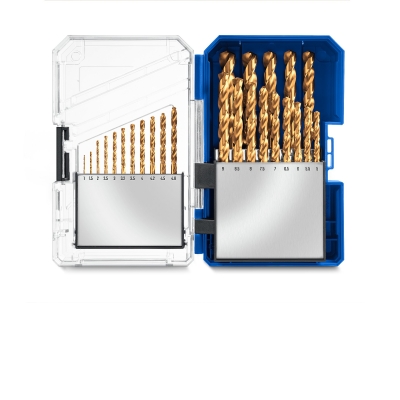 ЗУБР ТИТАН 25шт (1-13мм) сталь Р6М5, класс А, титановое покрытие, пласт.бокс, набор сверл по металлу (29617-H25)