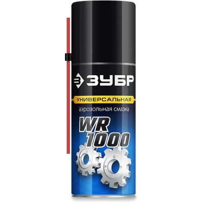 ЗУБР WR-1000 210 мл, средство для тысячи применений, Многофункциональная аэрозольная смазка, ПРОФЕССИОНАЛ (41440)
