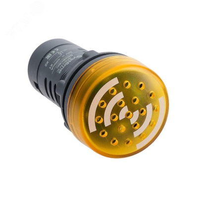 Зуммер с подсветкой желтый 24В DC непрерывный звук SB7KS2B8C